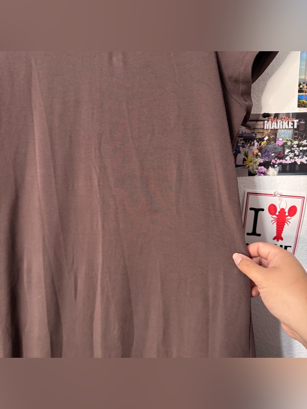Skims Vintage T-Shirt Long Maxi Dress chocolate brown - Picture 6 of 8
